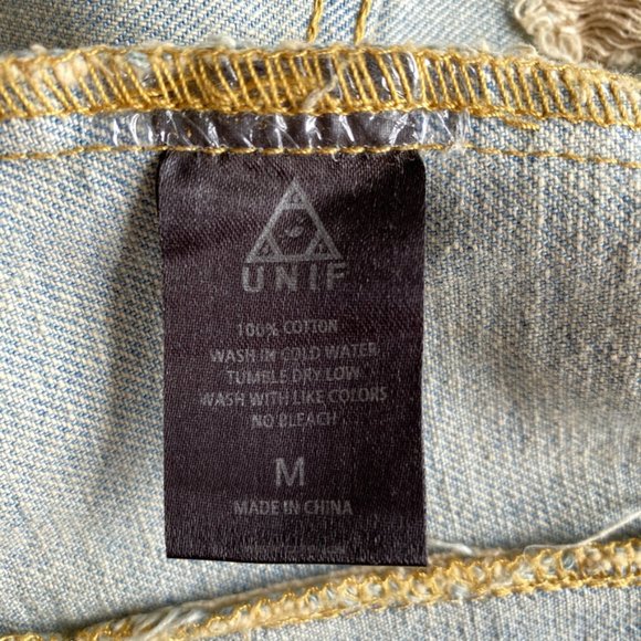 UNIF x Urban outfitters Denim Plaid Vest Medium - Picture 8 of 8